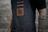 Hunter 1114 Denim & Leather Apron ( Antique Barber Style )
